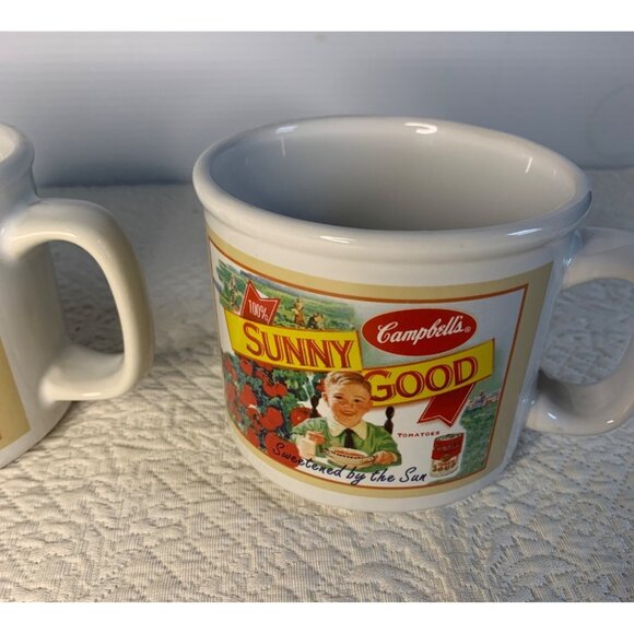 Cambell's Soup label soup cup bowl set of 2 by Houston Harvest 2005 - Picture 5 of 11